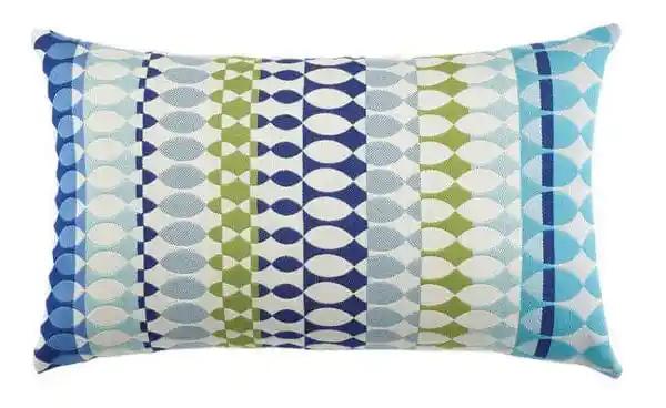 ELAINE SMITH INC. Outdoor Pillow Ocean 12&quot;x20&quot; Modern Oval Outdoor Pillow