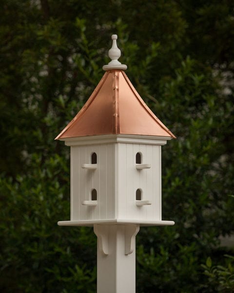 Fancy Home Products Birdhouses White/Copper 12&quot; Birdhouse with 8 Perches