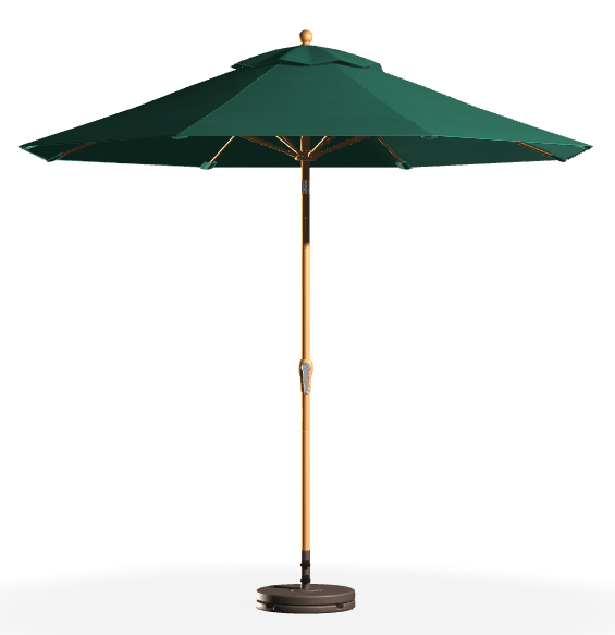 Frankford Umbrellas Patio Umbrella Grain / Forest Green Monterey 9&