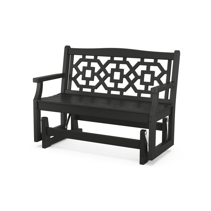 Polywood Polywood Black Polywood Chinoiserie 48&quot; Glider