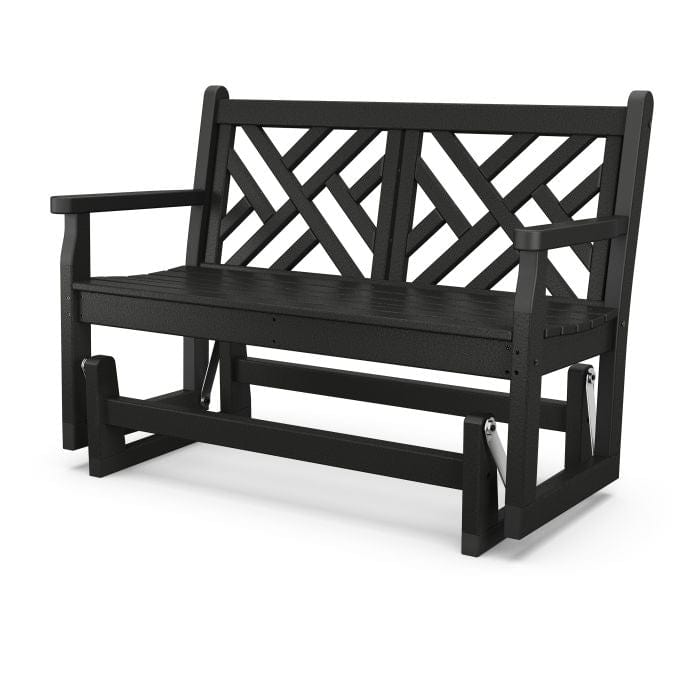 Polywood Polywood Black Polywood Chippendale 48&quot; Glider