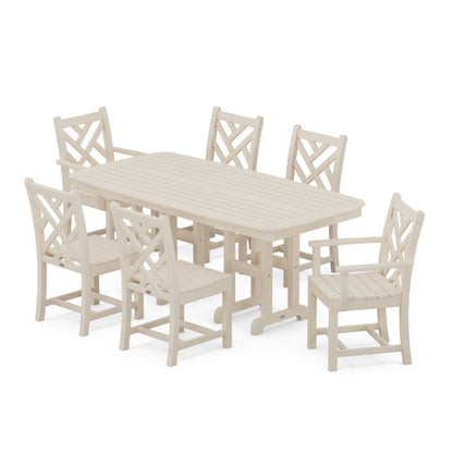 Polywood Polywood Dining Sand Polywood Chippendale 7-Piece Dining Set