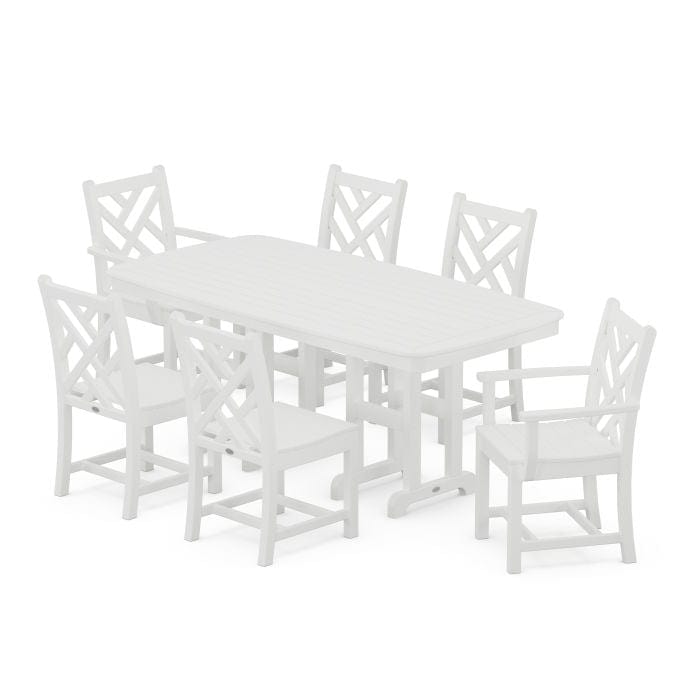 Polywood Polywood Dining White Polywood Chippendale 7-Piece Dining Set