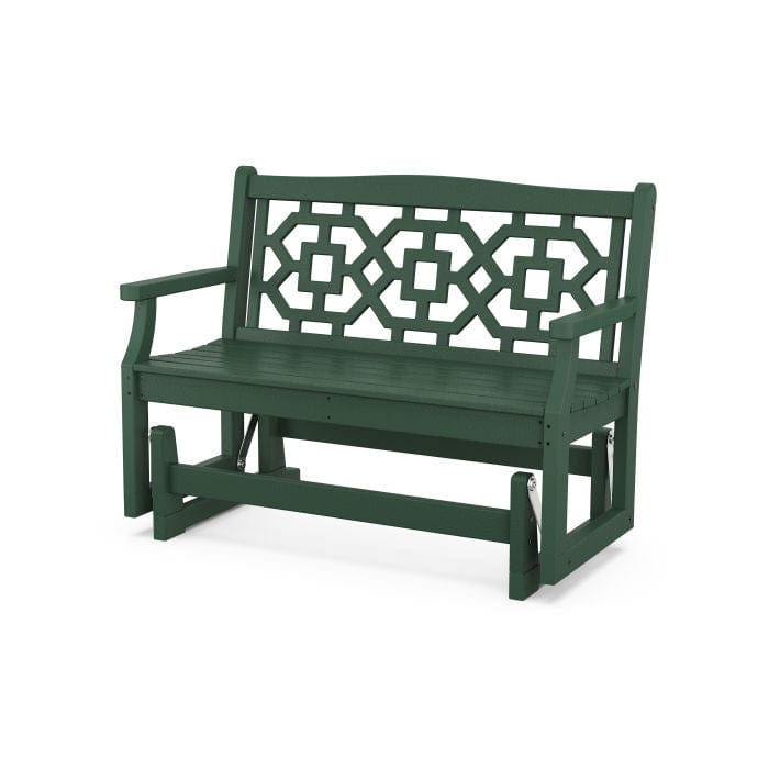 Polywood Polywood Green Polywood Chinoiserie 48&quot; Glider