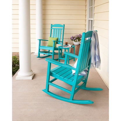 Polywood Polywood Polywood Presidential 3-Piece Rocking Chair Set with South Beach 18&quot; Side Table