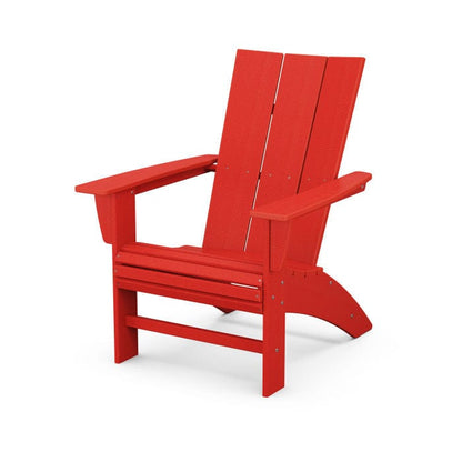 Polywood Polywood Sunset Red Polywood Modern Curveback Adirondack Chair