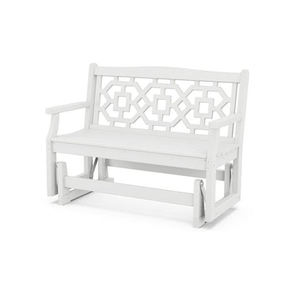 Polywood Polywood White Polywood Chinoiserie 48&quot; Glider